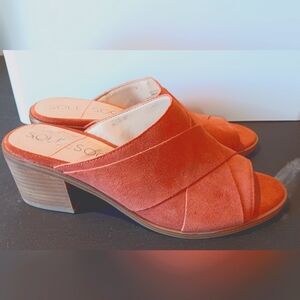 Sole Society Women's Slip On Heels Open Toe Size 9